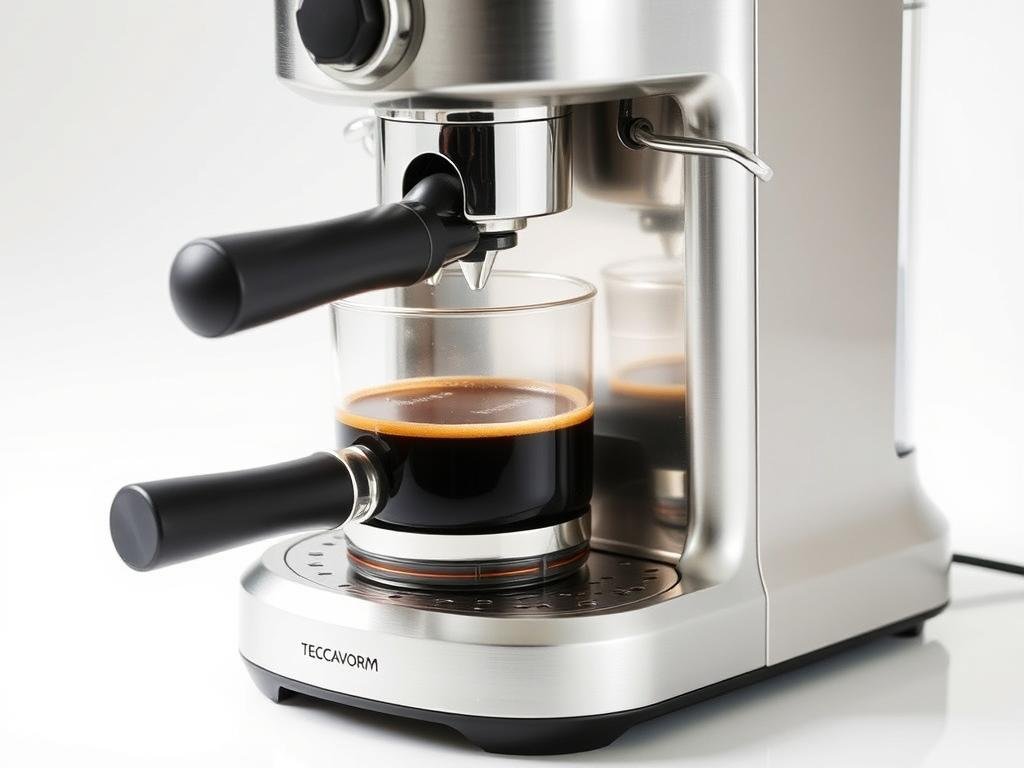 Technivorm Moccamaster KBGV Select brewing coffee with its distinctive copper heating element visible Technivorm Moccamaster KBGV Select brewing coffee with its distinctive copper heating element visible