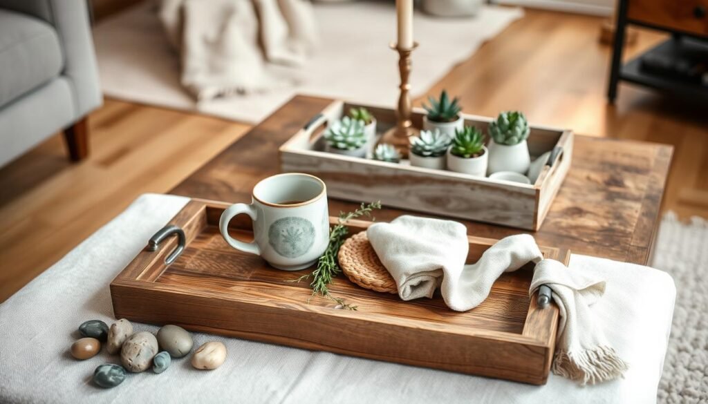 Coffee Table Decor with Mixed Textures