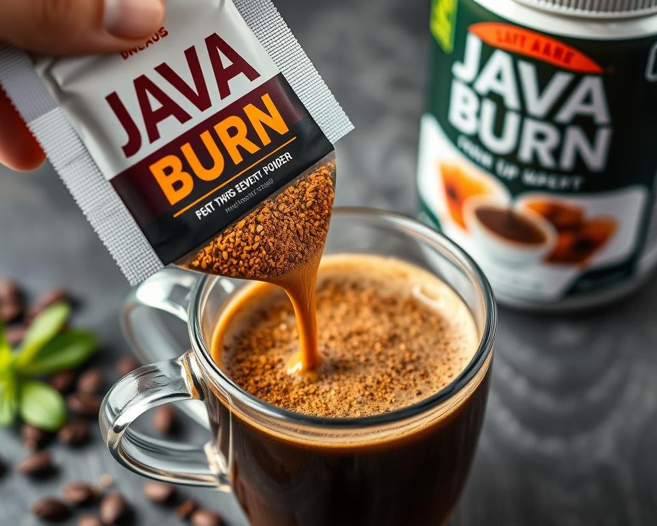 Java Burn supplement packet being poured into coffee Java Burn supplement packet being poured into coffee
