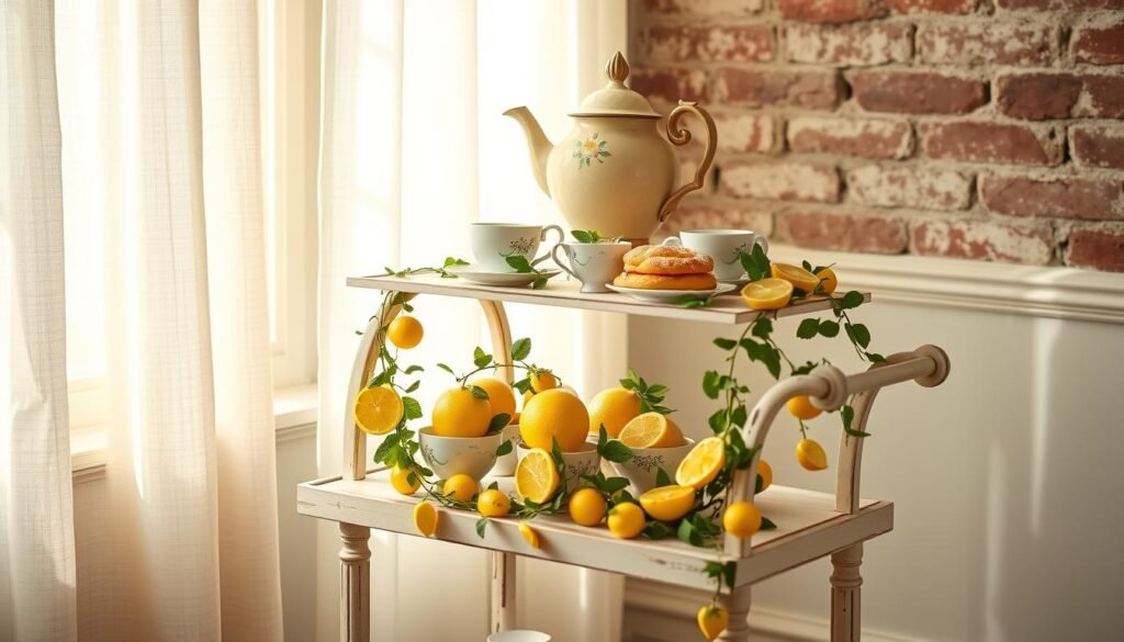 Lemon Tea Cart Styling