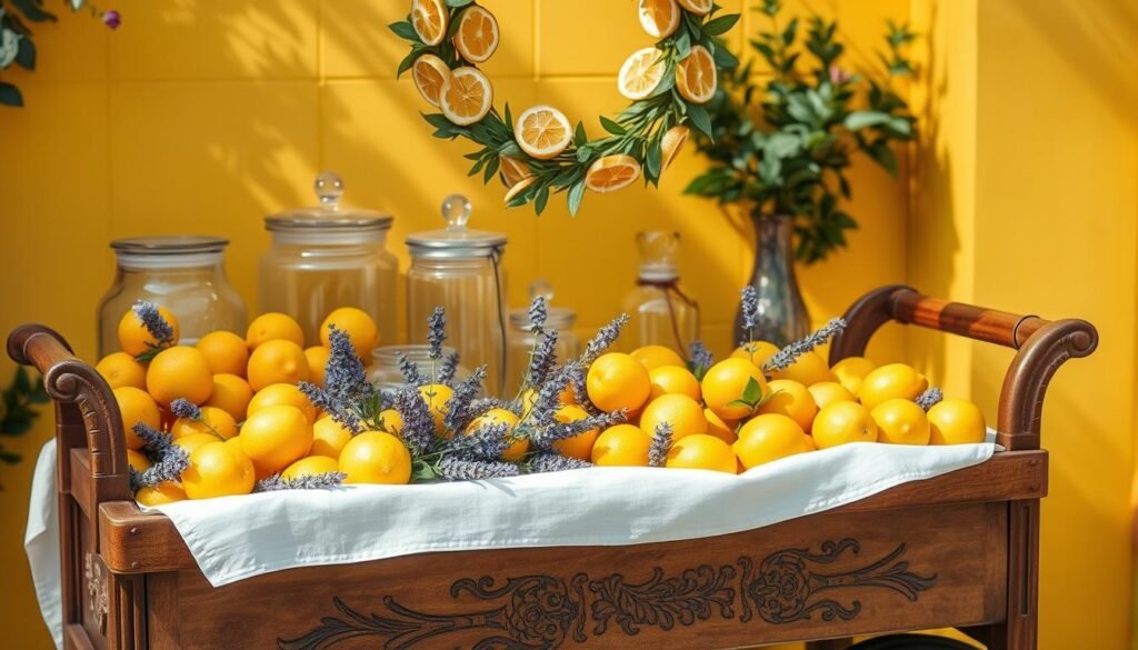 Lemon-inspired summer decor