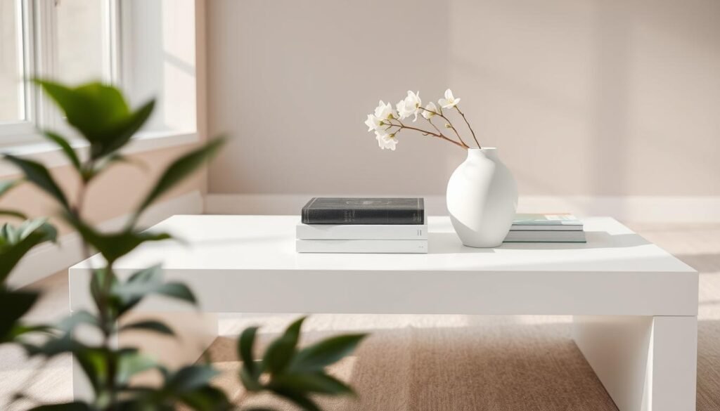 White Coffee Table Decor