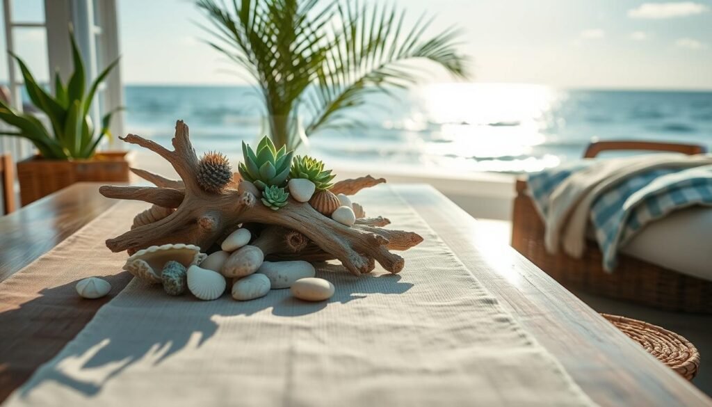 coastal coffee table decor