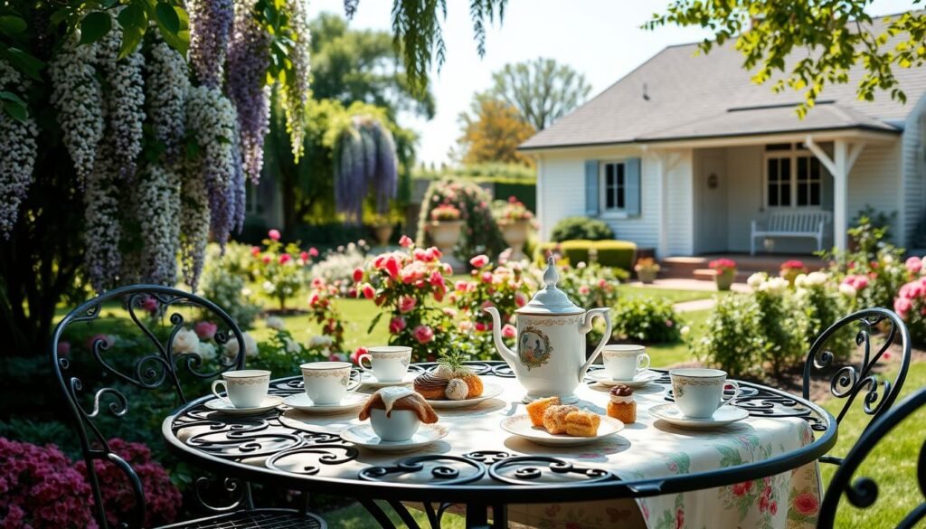 outdoor tea party color schemes