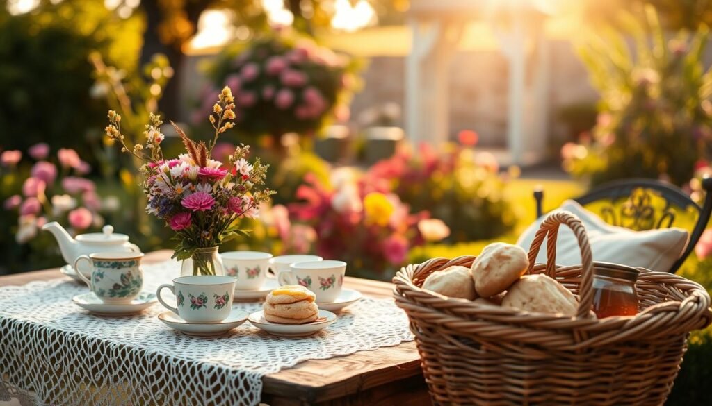 outdoor tea party decor