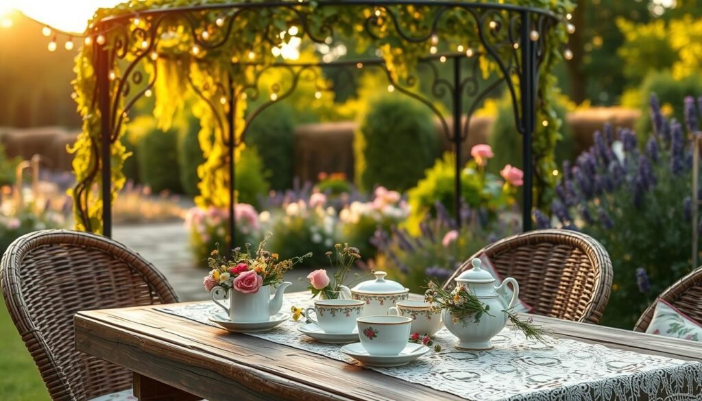 outdoor tea party decor