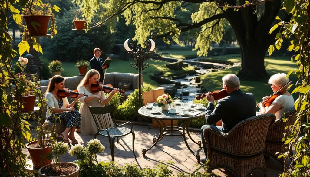 outdoor tea party entertainment