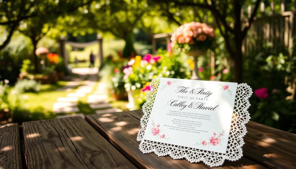 outdoor tea party invitation