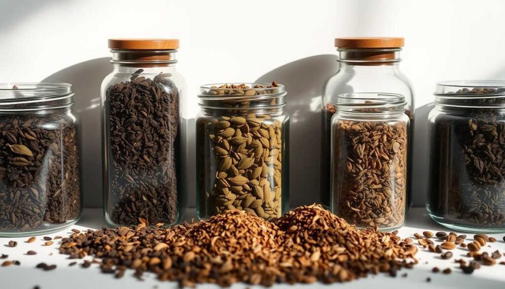 premium teas with varying caffeine levels