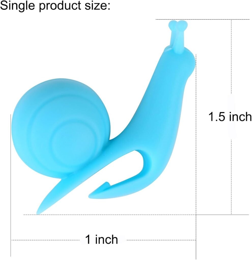 10-Pack Silicone Snail Tea Bag Clips - Cute Colorful Cup Edge Holders for Tea Bags