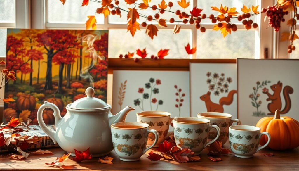 Autumn Tea Decor