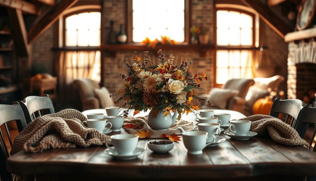 Autumn Tea Table Decor