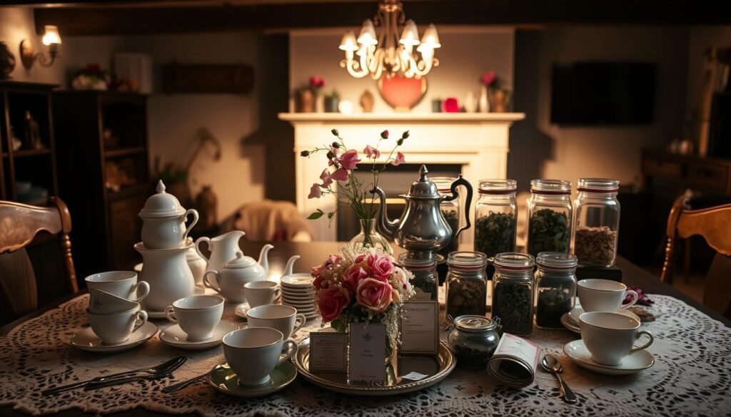 DIY Valentine's Day tea station