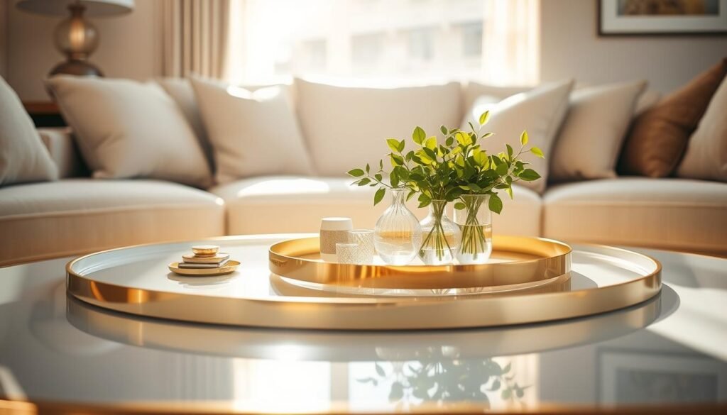 Gold Coffee Table Decor