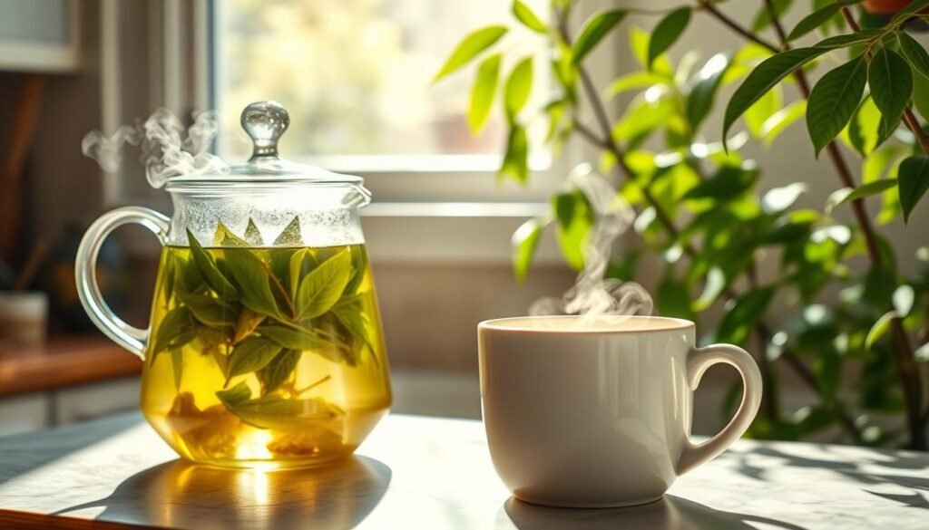 Refreshing Moringa Tea Brewing
