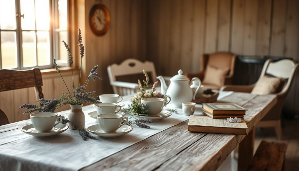 Rustic Farmhouse Tea Table Styling Ideas