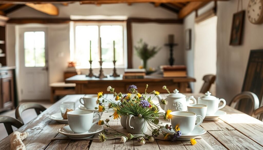 Rustic Farmhouse Tea Table Styling Ideas
