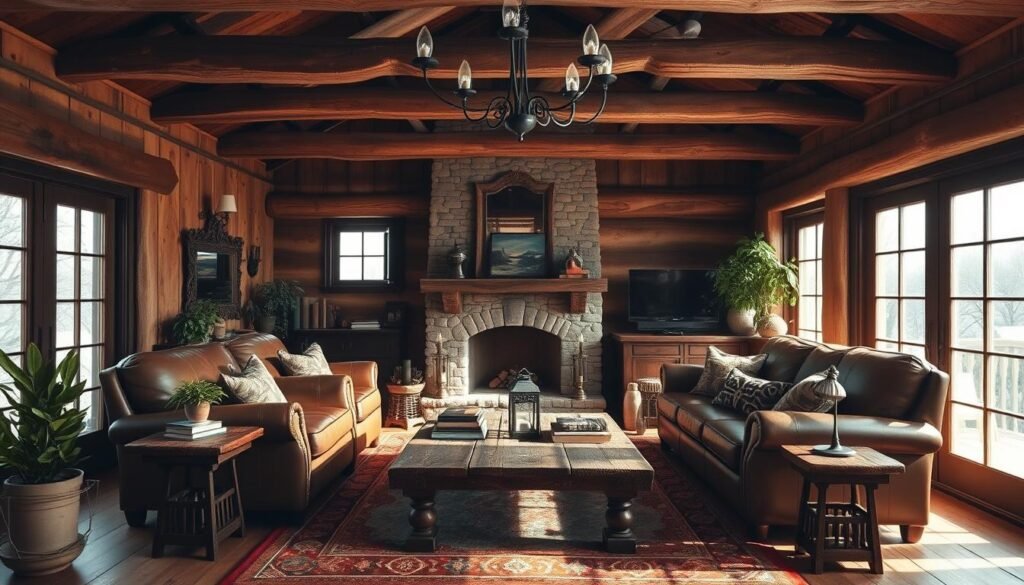 Rustic living room decor