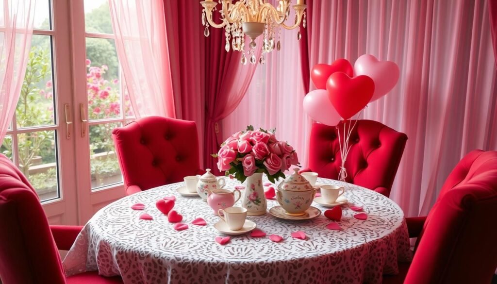 Valentine's Day tea party decor