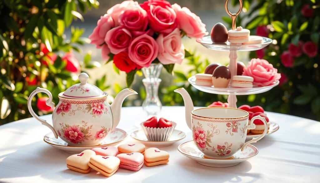 Valentine's Day tea party tableware