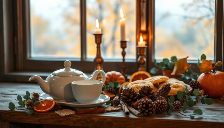 Warm Autumn Tea Shelf Decor Ideas You’ll Love for Your Home