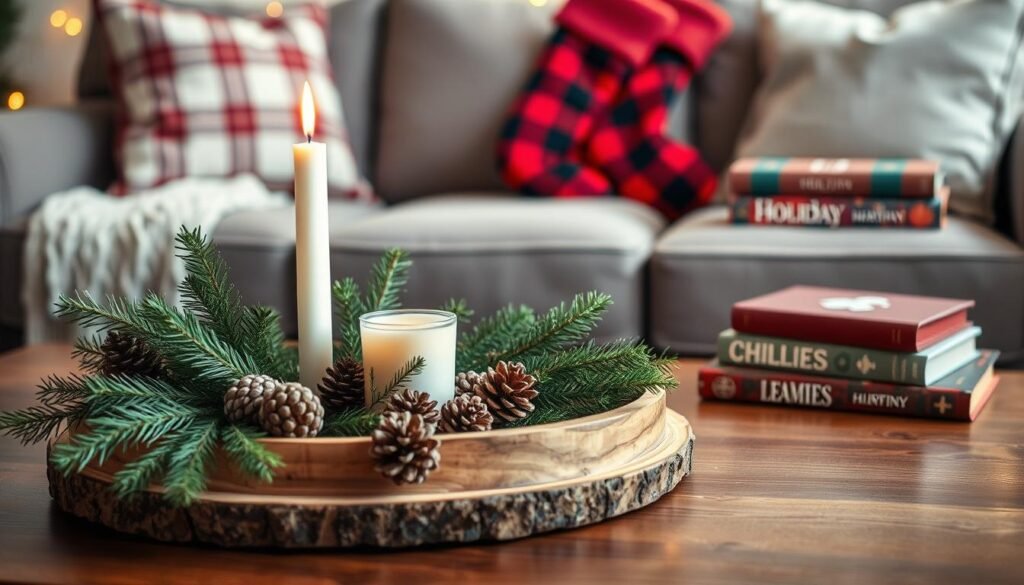festive coffee table decor