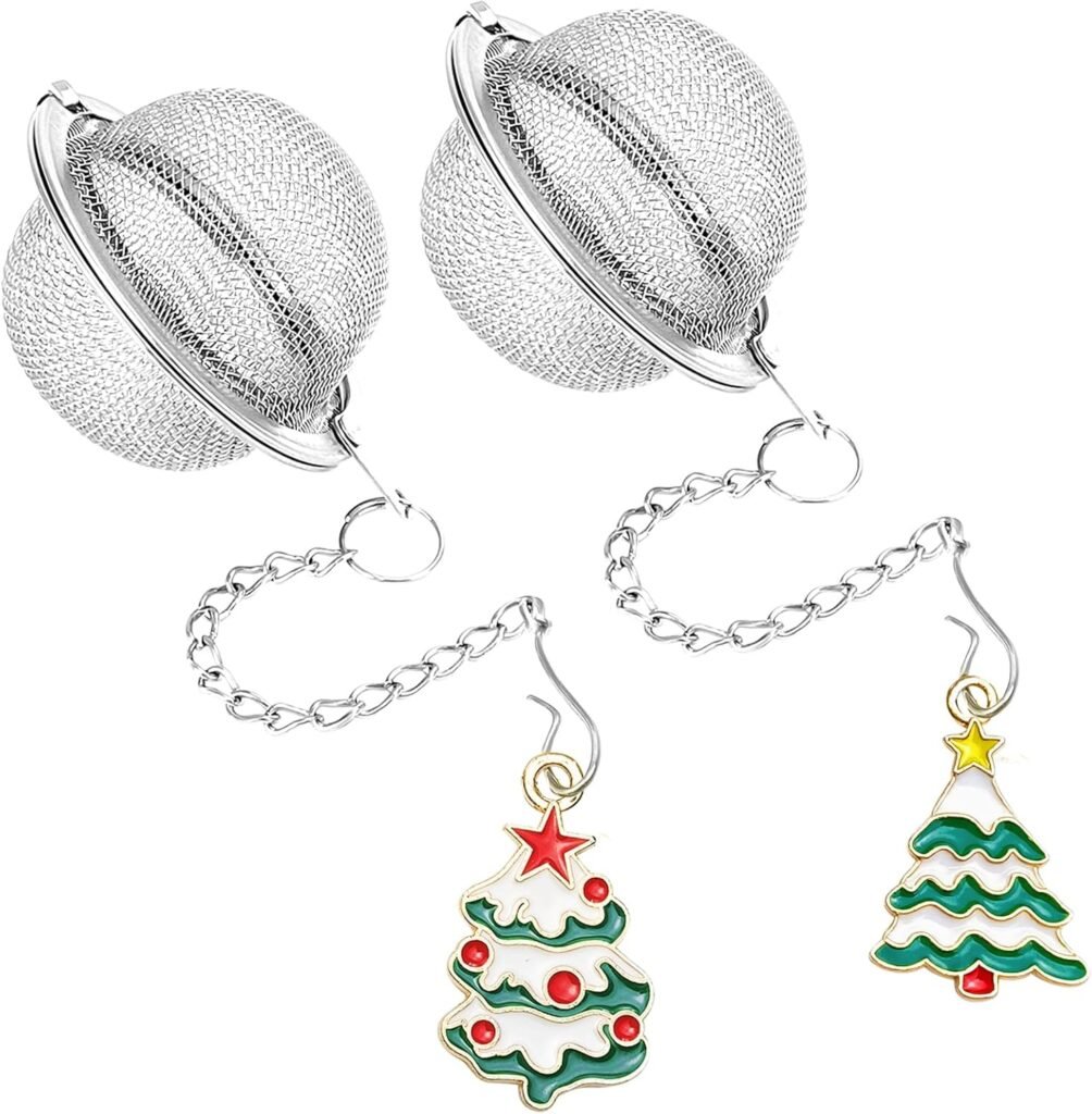 Halloween Stainless Steel Mesh Tea Infuser, 2.1 inch Tea Ball with Pumpkin Ornaments Tea Strainer Tea Diffuser Tea Steeper for Filtering Tea,Tea Infusers for Loose Tea (Halloween Pumpkin, 2PC)