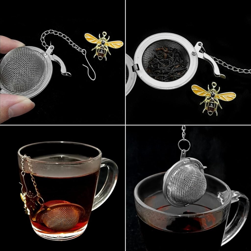 Halloween Stainless Steel Mesh Tea Infuser, 2.1 inch Tea Ball with Pumpkin Ornaments Tea Strainer Tea Diffuser Tea Steeper for Filtering Tea,Tea Infusers for Loose Tea (Halloween Pumpkin, 2PC)