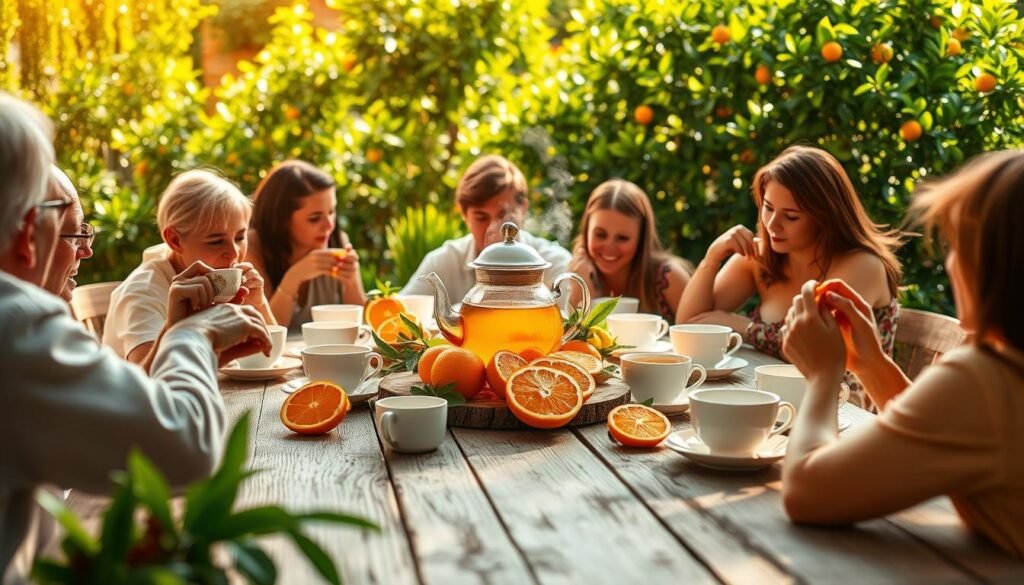 refreshing orange tea party