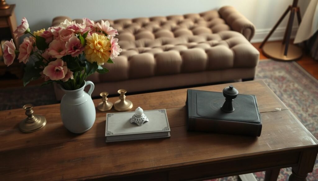 vintage coffee table decor