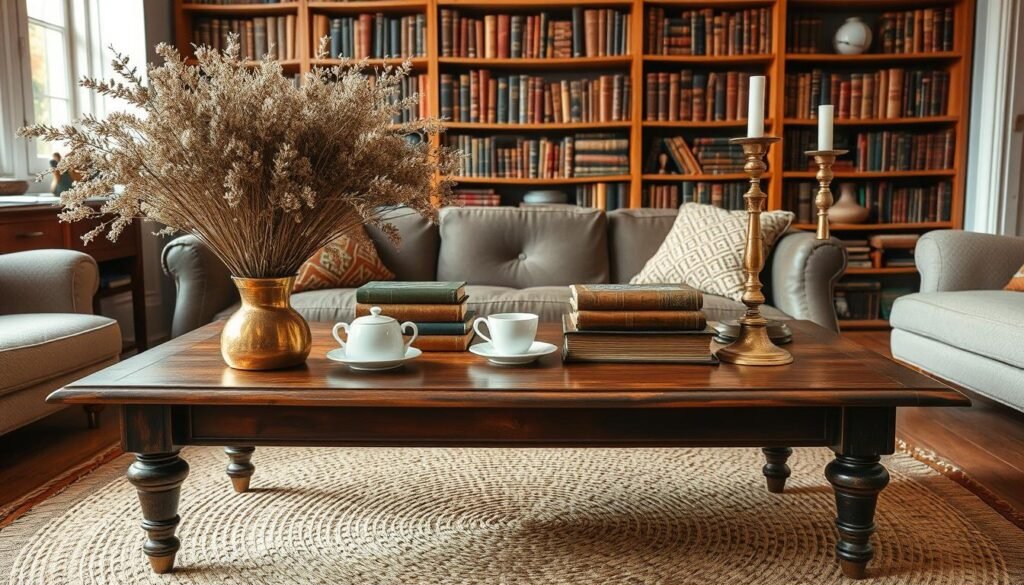 vintage coffee table decor