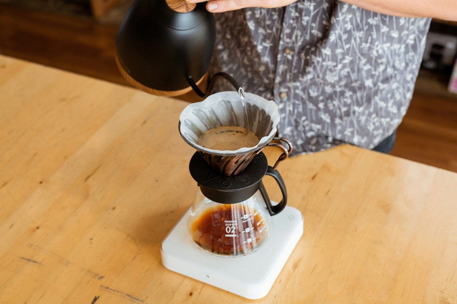Pour-over coffee brewing guide